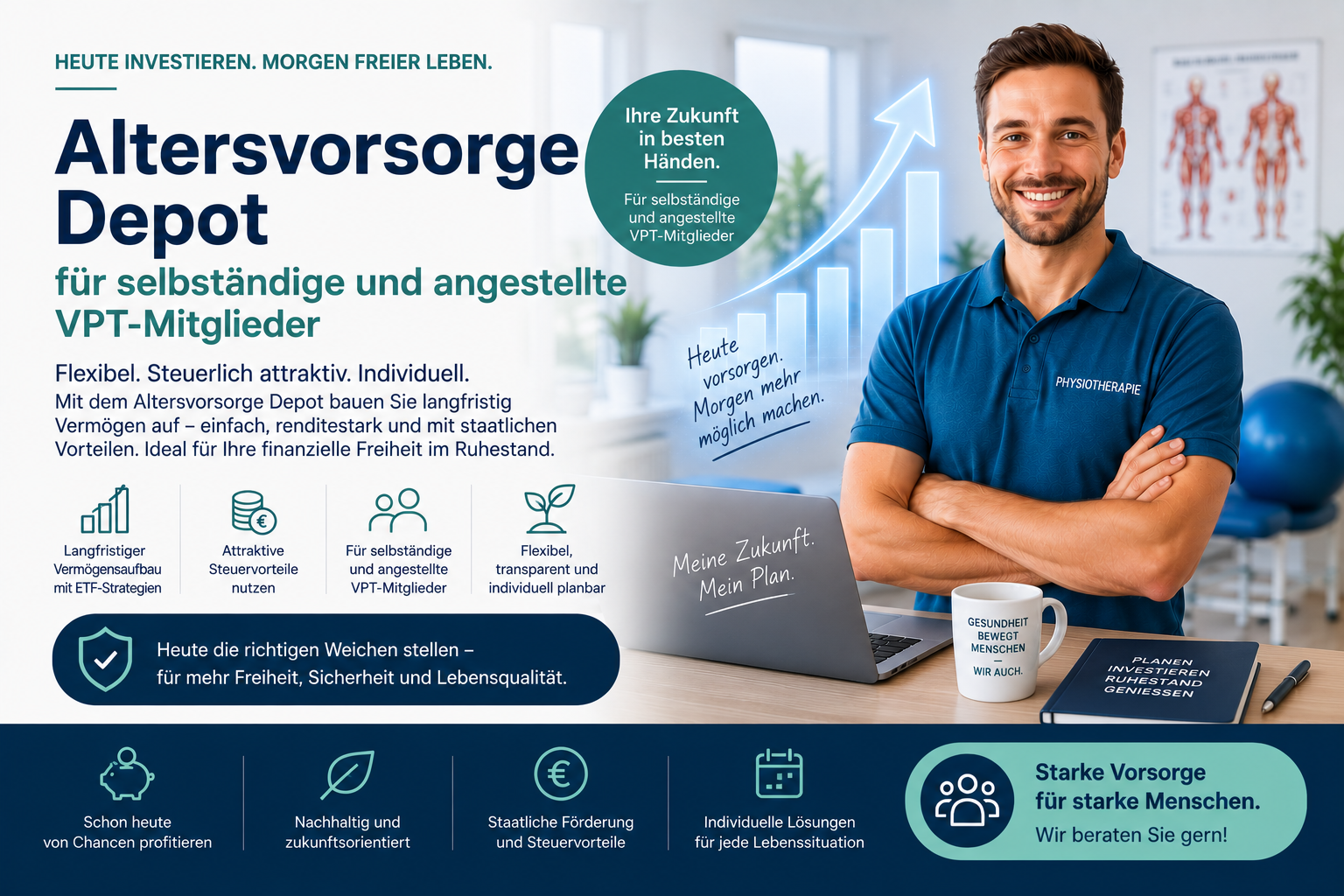 Altersvorsorge Depot – für selbständige und angestellte VPT-Mitglieder